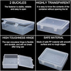 Bead Organizer Box, 60pcs Small Clear Plastic Storage Containers, Craft Storage Box Features Hinged Lid and Labels, Mini Boxes for Bracelets, Jewelry, Diamonds, Clay Beads, Screws, Seeds, Small Parts - size: 2 Pack 60 Pcs