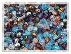 0.88oz (Approx. 300 pcs) Faceted Fire Polished Round Glass Beads 4mm (0.16in), Czech Republic Bohemian Glass Transparent Mix - color: Mix 03 Transparent AB, size: 25 g