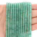 BONNY BOXX 150PCs Natural Green Aventurine Spacer Beads, Loose Semi Precious Flat Round Gemstone Heishi Disc Stone Beads for Beading Jewelry Making 4mm*2mm - color: Green Aventurine, size: 4MM*2MM