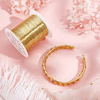BENECREAT 26 Gauge 131 Yards Jewelry Beading Wire Light Gold Tarnish Resistant Copper Wire for Beading Wrapping and Other Jewelry Craft Making - color: Light Gold, size: 26 Gauge