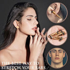 Longbeauty 14G-00G 36pcs Ear Gauges Stretching Kit Surgical Steel Tapers for Ears Gauge Starter Kits Single Flat Top Gauges Plugs for Women Men - color: Rosegold