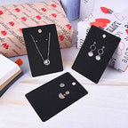MIAHART 150 Set Earring Display Card with 150 Pcs Self-Seal Bags, Earring Holder Card for Selling DIY Ear Studs, Earrings and Jewelry Display (Black) - color: black