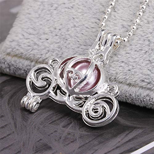 Mixed Pearl Cage Locket Pendants Set, Essential Oil Diffuser DIY Necklace Bracelet Jewelry Making Craft, Bulk Beads Aromatherapy Diffuser Charms Gifts for Women Girls - color: Random 30pcs Silver