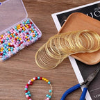 100 Loops Golden Memory Wire, 0.6mm/22-gauge Beading Wire for Jewelry Making, Memory Wires for Bracelets, Necklaces, Art Creations, DIY Handmade Products