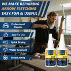 Fletching Glue 100g, Heavy Duty Arrow Glue Kit for Carbon, Aluminum, Wood Shafts, Instant & Clear Arrow Insert Adhesive Bonder for Fletching Vanes, Feathers and Inserts - size: 100g, style: Fletching Glue