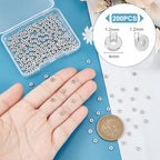 UNICRAFTALE About 200pcs Disc Spacer Beads 4mm Stainless Steel Flat Round Beads Metal Bead Spacers Finding for DIY Beading Jewelry Making, Hole 1.2mm - size: 1.2mm Hole