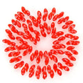 200pcs Czech 12mm Faceted Teardrop Briolette Crystal Glass Loose Beads Pendant Drop Spacer Bulk Light Siam Red for DIY Jewelry Making CCT2-6 - color: Light Siam red, size: 12x6mm - 200pcs