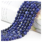 Natural Blue Sodalite Beads 6mm Round Stone Beads for DIY Bracelets Necklace Earrings Making 60pcs - color: Blue Sodalite, size: 6mm