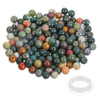 PATIKIL 6mm Indian Agate Beads, 200 Pcs Round Natural Gemstone Beads Smooth Stone Beads Turquoise Genuine Stone Beads for Bracelet Necklace Jewelry Making DIY - color: Indian Agate, size: 6mm
