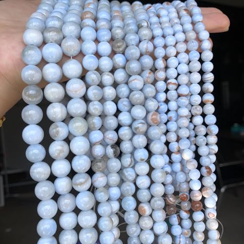 50pcs 8mm Grayish Blue Persian Jade Energy Healing Round Bulk Gemstone Beads for Jewelry Making Bracelet Necklace Earring DIY - color: Grayish blue, size: 8mm