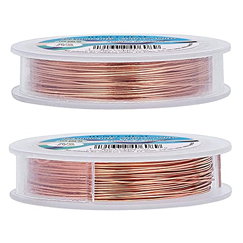 BENECREAT 22 Gauge Bare Copper Wire with Oil Coated, Solid Copper Wire for Jewelry Craft Making, 66-Feet/22-Yard - color: Oil Coated Bare Copper Wire, size: 22-Gauge(66-Feet/22-Yard)