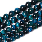 4mm 90pcs Blue Tiger Eye Gemstone Loose Beads Natural Round Stone Beads for Jewelry Making 1 Strand 15" (Blue Tiger Eye, 4mm) - color: Blue Tiger eye, size: 4mm