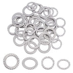 UNICRAFTALE 40pcs 2 Sizes 304 Stainless Steel Connecting Rings with Uneven Pattern Metal Ring with Color Stainless Steel Laser Cutting Connecting Rings Metal Loose Ring for Jewelry Making 15/18mm Long - size: 15/18mm