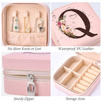 Inngeroo Mothers Day Mom Gifts from Daughter Son, Travel Jewelry Case Box Organizer Personalized Gifts for Mom Wife Women Daughter Friends Sister Grandma Aunt - style: Q