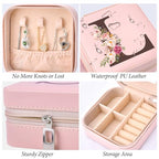 Preppy Travel Jewelry Gifts for Teen Girls, Travel Jewelry Box Personalized Christmas Gifts Stocking Stuffers for Women, Fashion Travel Essentials Trendy Stuff Easter Basket Stuffers, Initial L - style: L