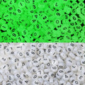 1000pcs Acrylic Number Beads 0-9 Round Number Beads 4x7mm Mixed Number Beads for Jewelry Making and DIY Bracelets, Necklaces, Key Chains (Night Glow Black) - color: Night glow black