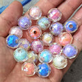 Mixed Lots Shiny AB Color Acrylic Faceted Bead DIY Beading Hairband Bracelets Necklace Craft Embelishment (Mixed Colors-1) - color: Mixed Colors-1