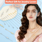 ROADPLUM 30 Pcs Magnetic Necklace Clasp & Extender Chain Set, 5 Styles Strong Magnetic Jewelry Clasp with 5 Sizes Extender for Necklaces Bracelet Connector, Easy to Use for Women, Gold & Silver - size: 30 Pcs