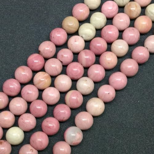 90pcs Adabele Natural Pink Rhodonite Healing Gemstone 4mm (0.16 inch) Small Round Beads Gem Stone Spacer for Craft Jewelry Making GF9-4 - color: Pink Rhodonite, size: 4mm (90pcs/1 Strand)