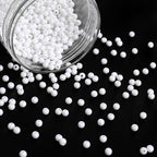 BONNY BOXX 2000PCs 4MM Smooth White Acrylic Round Beads, Plastic Resin Bubblegum Balls Chunky Gumball Beads for Necklace and Bracelet Making, Crafting Supplies - color: Smooth White, size: 4MM