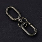 2 PCS Swivel Lobster Claw Clasp, Metal Snap Hooks, Double Opening Key Chain Clip for Bag Car Keychain Making Purse Straps - color: Gun Black