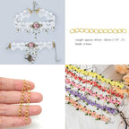 Honbay 100PCS 50mm/2inch Extender Chain Jewelry Necklace Bracelet Anklet Extension Chain Extension tails(Gold)