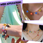 TOAOB 180pcs Assorted Lampwork Beads 8mm Glass Loose Spacer Beads for DIY Crafts Jewelry Making Bracelets Necklaces