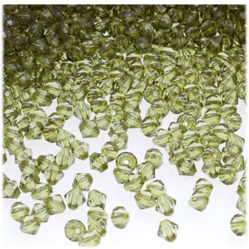 The Crafts Outlet, 1,000-pc Acrylic Bicone Beads, Faceted, 4mm, Clear