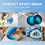 CRAFT RESIN 2 Gallon Crystal Clear Epoxy Resin Kit with Pumps - Food Safe & UV Resistant for DIY Art, Wood, Jewelry Making, Coasters, Molds Casting Resin Epoxy - Low Viscosity for Beginners & Pros - size: 2 Gallon