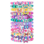 Friendship Bracelets Boho Stackable Bracelets for Women Surfer Heishi Clay Bead Bracelets Stretch Preppy Bracelets Colorful Boho Bracelets for Women - color: 12pcs Clay Butterfly