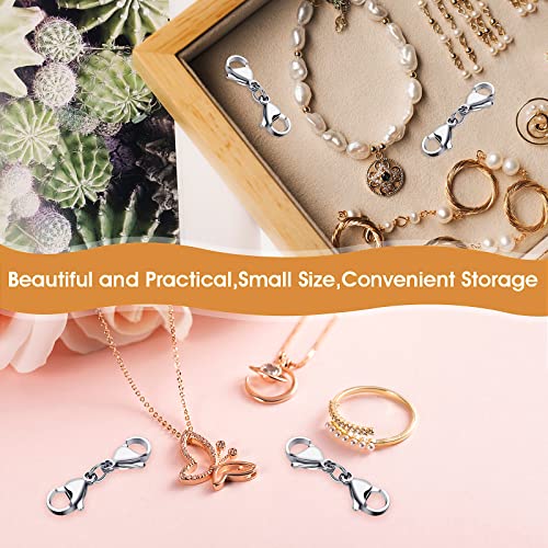 Grevosea 10 Pieces Double Lobster Clasp Extender, Stainless Steel Lobster Claw Clasps Double Claw Connector Bracelet Necklace Extender for DIY Jewelry Making Women Gifts (Silver) - color: 10pcs