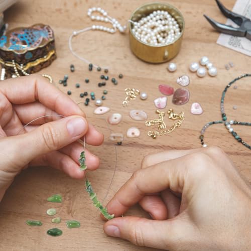 MECCANIXITY 310 Pcs Natural Drilled Watermelon Crystal Gemstone Chips Bulk 3mm to 5mm Dia. Irregular Tumbled Crystal Chip Beads for Jewelry Making Craft Supplies (Watermelon Red) - color: Watermelon Crystal, size: 3-5mm