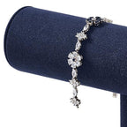 Oirlv Microfiber T-bar Bracelet Watch Organizer Display Stand Professional Jewelry Bracelet Display for Selling (Blue,Microfiber) - color: Blue