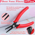 5.5 Inches Long Needle-Nose Pliers Mini Needle Nose Pliers Long Nose Pliers Precision Pliers Mini Jewelry Pliers Jewelry Making Tools Craft Pliers for Jewelry Repair Wire Bending Gripping - style: Needle-Nose Pliers