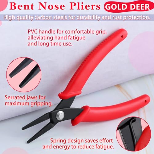 5.5 Inches Long Needle-Nose Pliers Mini Needle Nose Pliers Long Nose Pliers Precision Pliers Mini Jewelry Pliers Jewelry Making Tools Craft Pliers for Jewelry Repair Wire Bending Gripping - style: Needle-Nose Pliers