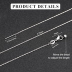 GTVOODX 10Pcs Adjustable Necklace Chains Silver Stainless Steel 0.75mm Rectangle Cable Chain Bulk with Lobster Clasps for DIY Jewelry Making - color: Sliver Rectangle Cable