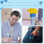 Watersay 12 Pcs 3D Silicone Focal Beads Pens Beads Bulk for Beadable Keychain DIY Crafts Necklace Bracelet Phone Chain Charms Jewelry Making (Father's Day) - style: Father's Day