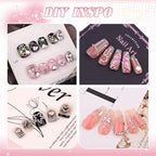 1-3MM Mini Small Nail Beads Metal Caviar Beads Silver Nail Charms and Gems Ball, Nail Balls for Nail Art Accessories Supplies Gold Rhinestones for Women Manicure - color: 14 Small Silver Nail Beads