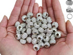 PAMIR TONG 110pcs 13mm White Rhinestone Round Resin Beads for DIY Jewelry Making & Crafts - color: PT413 White Rhinestone