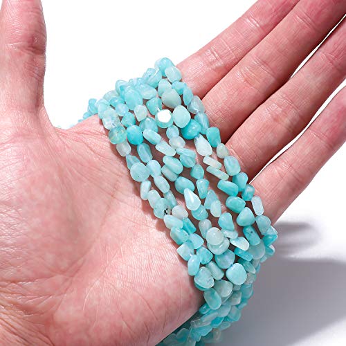 BEADIA Irregular Natural Tianhe Stone Loose Semi Gemstone Beads for Jewelry Making 5-8mm 38cm - color: Tianhe Stone, size: 5-8mm 38cm