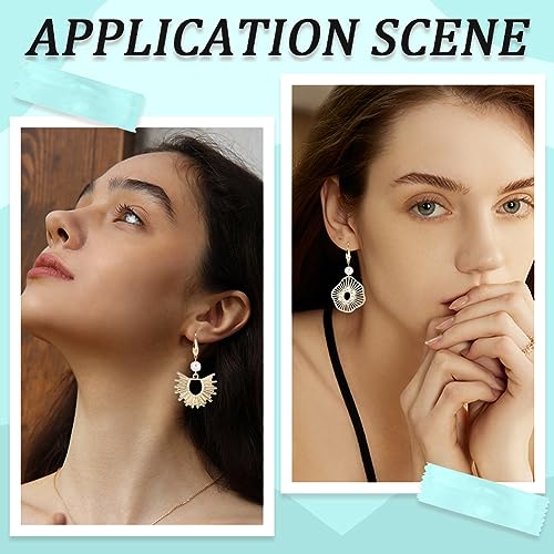 SUNNYCLUE 1 Box 80Pcs Stainless Steel Earring Hooks Real 18K Gold Plated Ear Wires with Loops Fish Hooks French Earring Findings for Pierced Ears Jewelry Making Supplies Hypoallergenic - color: 80pcs 18k Gold Plated Drop Shaped Earring Hooks