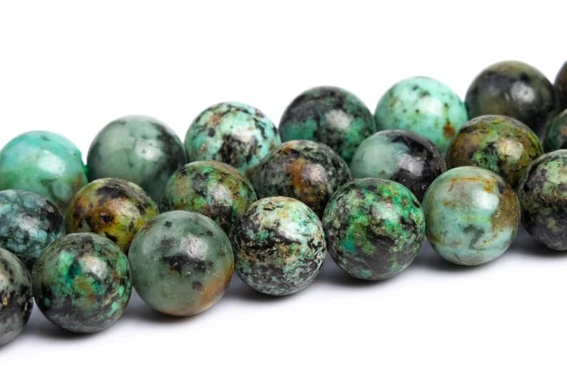 Zenkeeper 108 Pcs African Turquoise Beads for Jewelry Making 8 MM African Turquoise Gemstones Loose Stone Beads - color: African Turquoise, size: 8MM, 108pcs