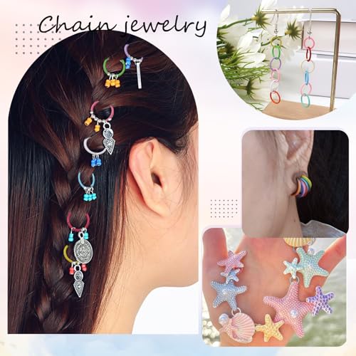 TOAOB 200pcs Multicolour Jump Rings 10mm Open Jump Rings Connectors for Keychains Earrings Necklace Jewelry Making - size: 10mm