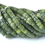 2x4MM 150PCS Chinese Green Jade Tube Cylinder Rondelle Abacus Disk Spacer Loose Beads for Jewelry Making - color: Chinese Green Jade, size: 2x4mm cylindrical