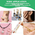 1682 Pcs 4 Colors 4/6/8/10mm Jump Rings with Opening Tool, Lobster Claw Clasps, Eye Pins, Jewelry Making Findings for Earring, Necklaces,Bracelets DIY (Gold/Bronze/Silver/Gun-Metal)