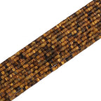 BEADIA Natural Yellow Tiger Eye Short Cylinder Beads 2x3mm 155pcs Tube Loose Semi Gemstone Beads for Jewelry Making Design - color: Yellow Tiger Eye
