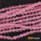 GEM-Inside Rose Quartz Gemstone Loose Beads Natural Genuine Natural Genuine 2mm Round Energy Stone Power Beads for Jewelry Making 15" - color: Rose Quartz, size: 2mm