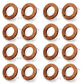 DoreenBeads 30Pcs Natural Wooden Stud Earrings Posts with Loop for Jewelry Making- Ring Shaped Wood Earring Posts with Ear Backs for Women DIY Earring Making Personalized Jewelry Findings - color: Ring
