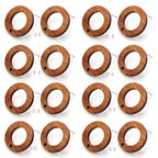 DoreenBeads 30Pcs Natural Wooden Stud Earrings Posts with Loop for Jewelry Making- Ring Shaped Wood Earring Posts with Ear Backs for Women DIY Earring Making Personalized Jewelry Findings - color: Ring