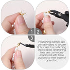 Bead Crimper Jewelry Crimp Tool Jewelry Pliers Bracelet Crimper Crimp Bead Pliers Tool for Necklaces DIY Craft Beading Repair Making Supplies (5.12"× 3.23"× 0.47" Black)